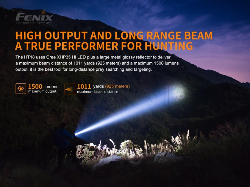 Jachtzaklamp Fenix HT18