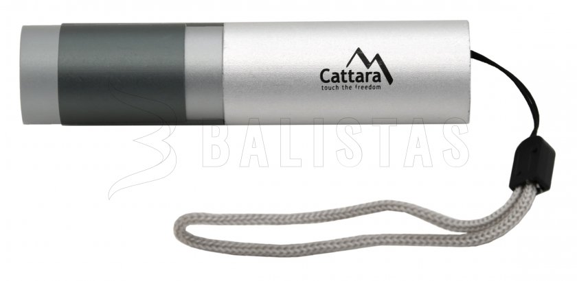 Lampe de poche LED Cattara 120lm ZOOM rechargeable SILVER