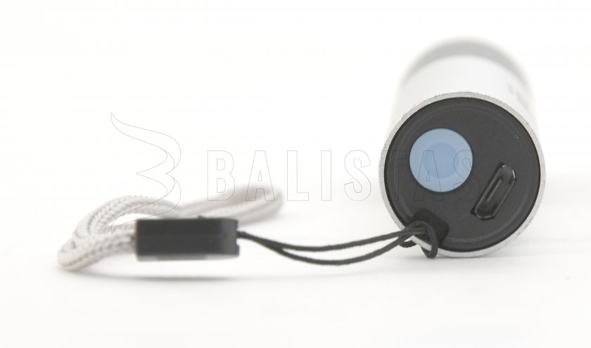 Lampe de poche LED Cattara 120lm ZOOM rechargeable SILVER