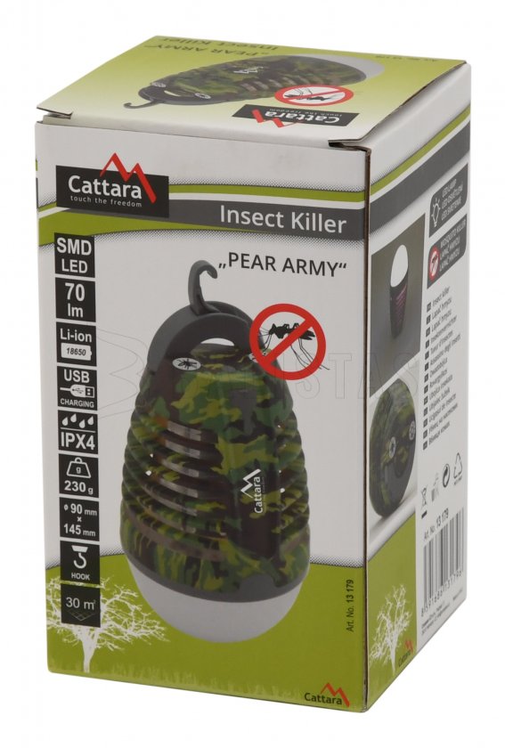Lampe PEAR ARMY rechargeable + piège à insectes