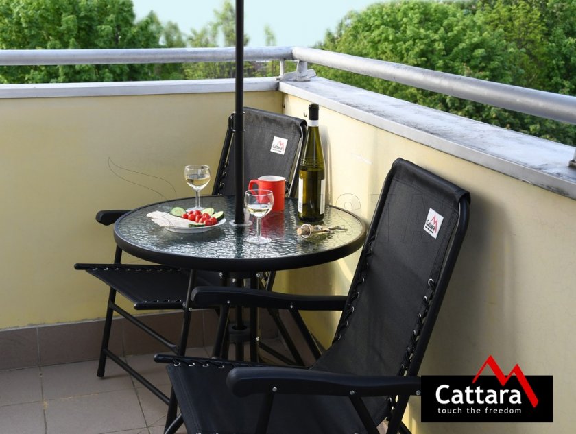 Chaise de jardin pliante TERST noire