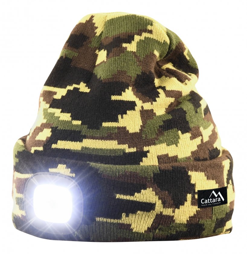 Casquette ARMY avec lampe LED, rechargeable USB