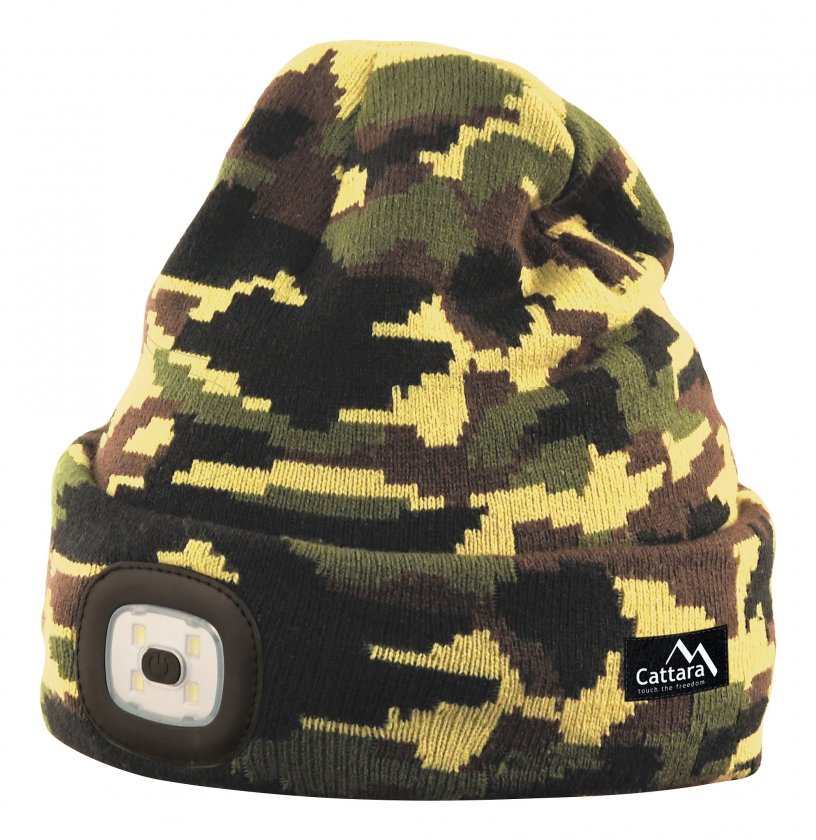 Casquette ARMY avec lampe LED, rechargeable USB