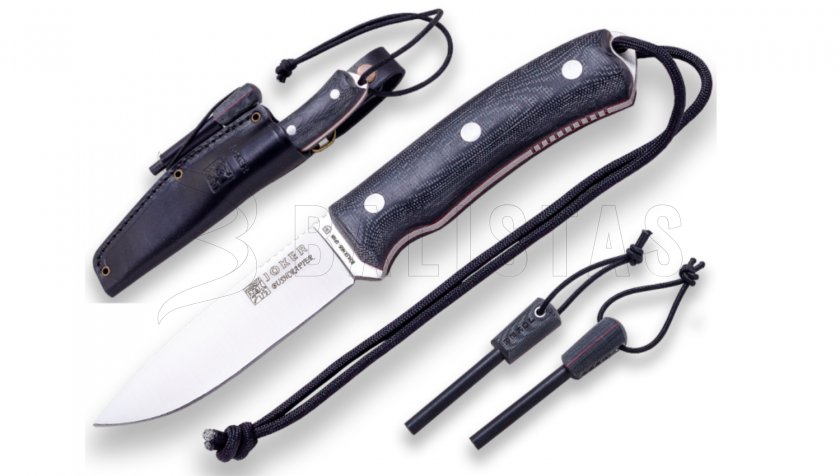 Couteau Joker Bushcrafter CM120-P avec pierre à feu