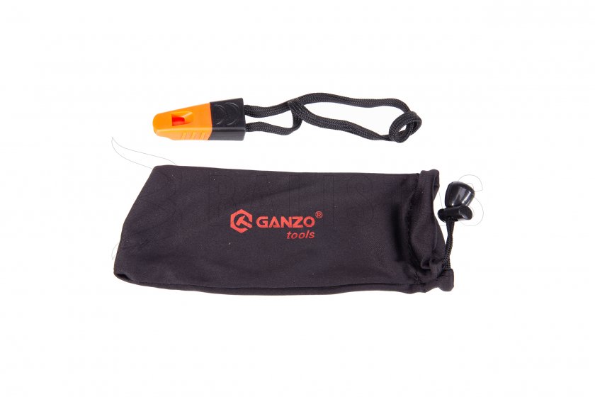 Vouwmes Ganzo G7412 oranje met fluit