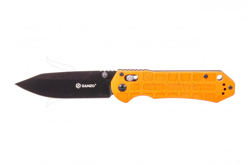 Couteau pliant Ganzo G7453P orange avec sifflet