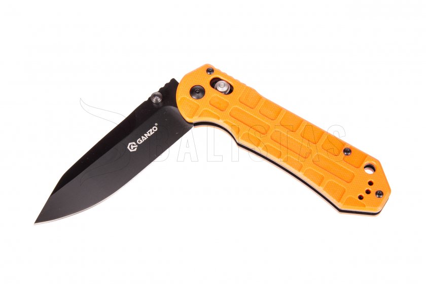 Couteau pliant Ganzo G7453P orange avec sifflet