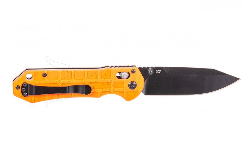 Couteau pliant Ganzo G7453P orange avec sifflet