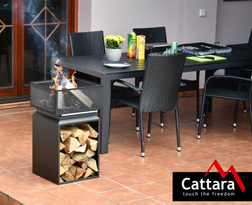 Brasero CUBE avec grille 74cm