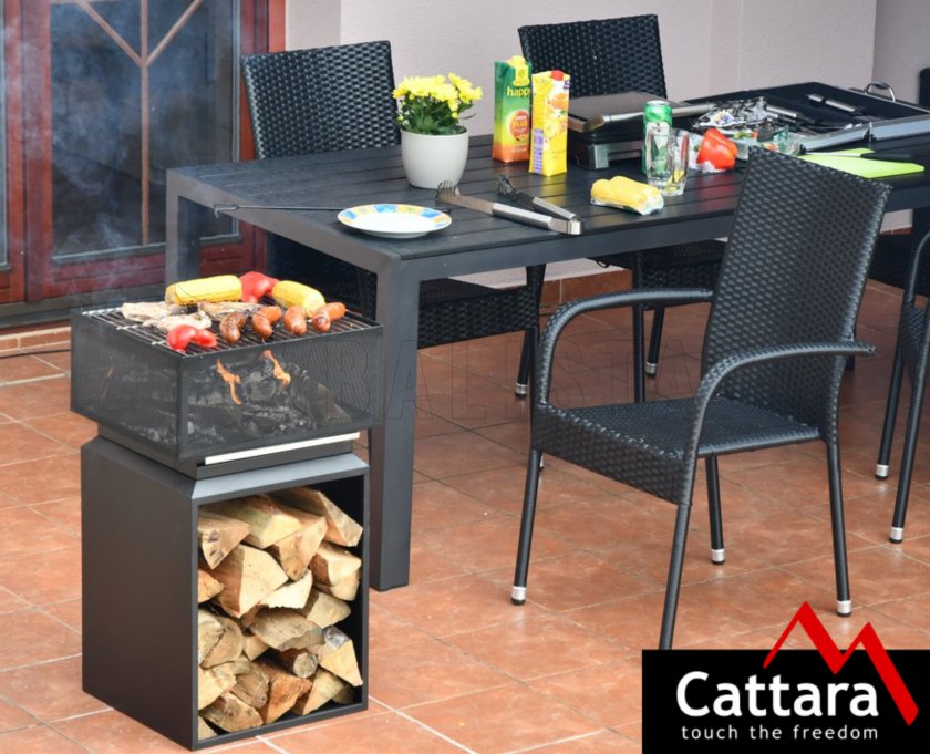 Brasero CUBE avec grille 74cm