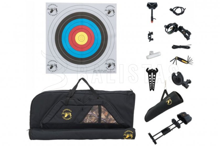 Arc à poulies Topoint M1 DELUXE 9"-30" 20-70LBS RH Camo
