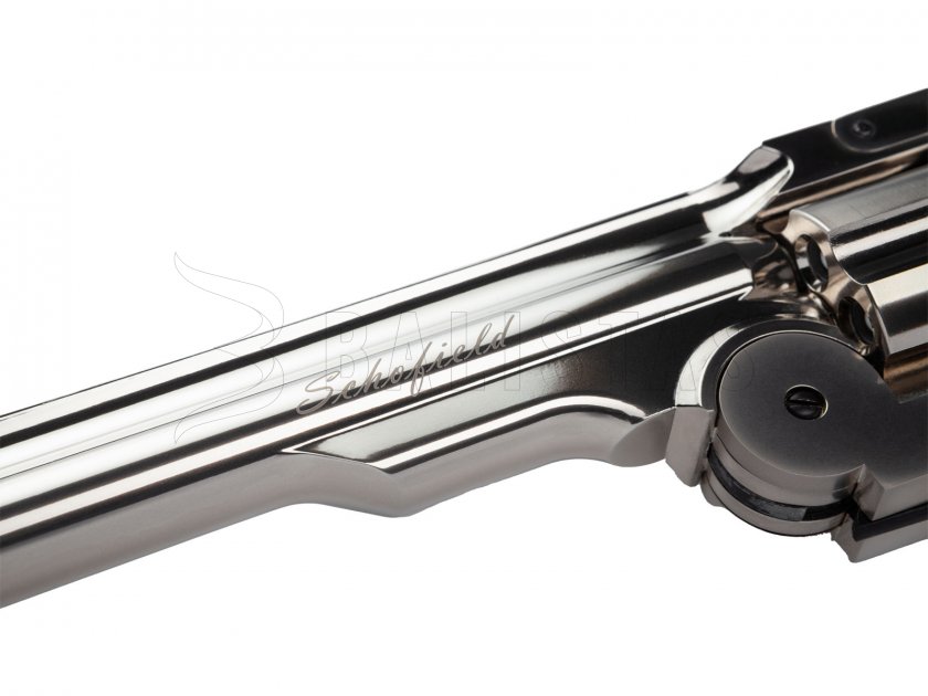 Revolver à air comprimé ASG Schofield 6" Silver 4,5mm Diabolo