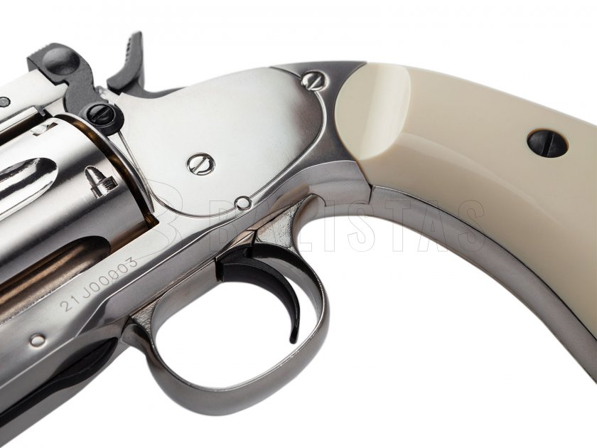 Revolver à air comprimé ASG Schofield 6" Silver 4,5mm Diabolo