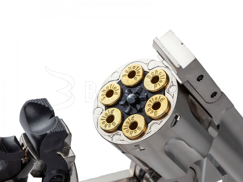 Revolver à air comprimé ASG Schofield 6" Silver 4,5mm Diabolo