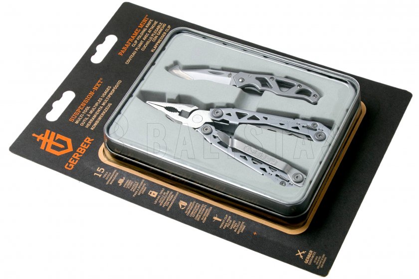 Set Tang Gerber Suspension-NXT + Mes Mini Paraframe, Geschenkdoos