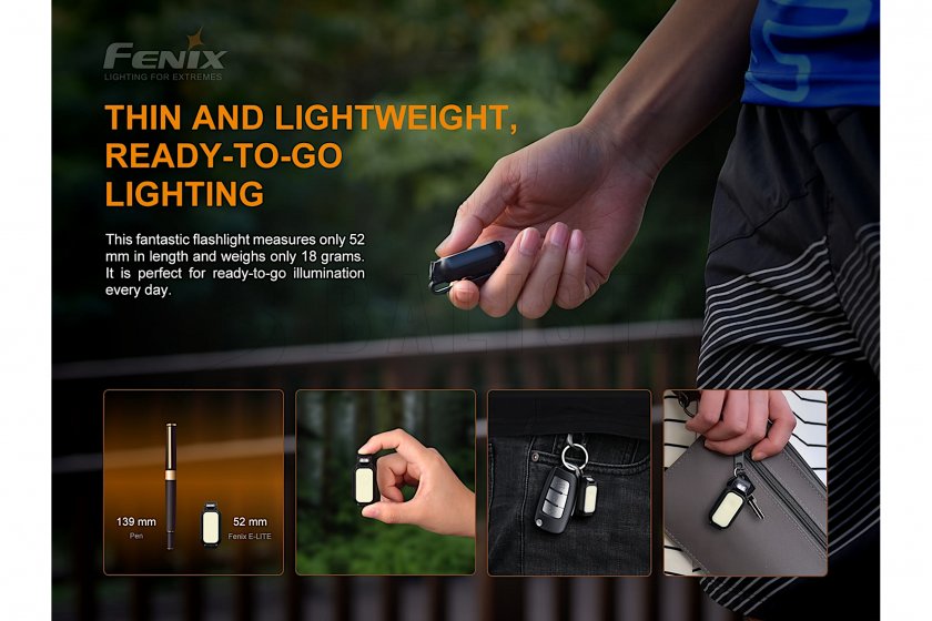 Oplaadbare zaklamp Fenix E-LITE