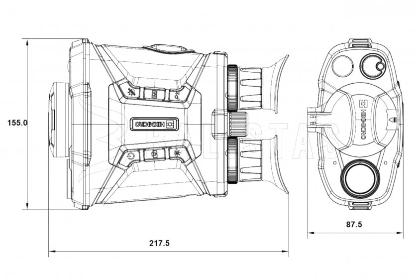 Jumelles LRF thermiques fusion Hikmicro RAPTOR RH50L
