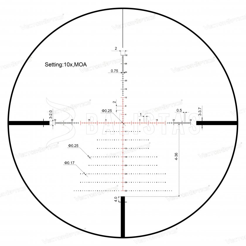 Richtkijker Vector Optics Zalem 4-48x65 ED SFP BDC MOA