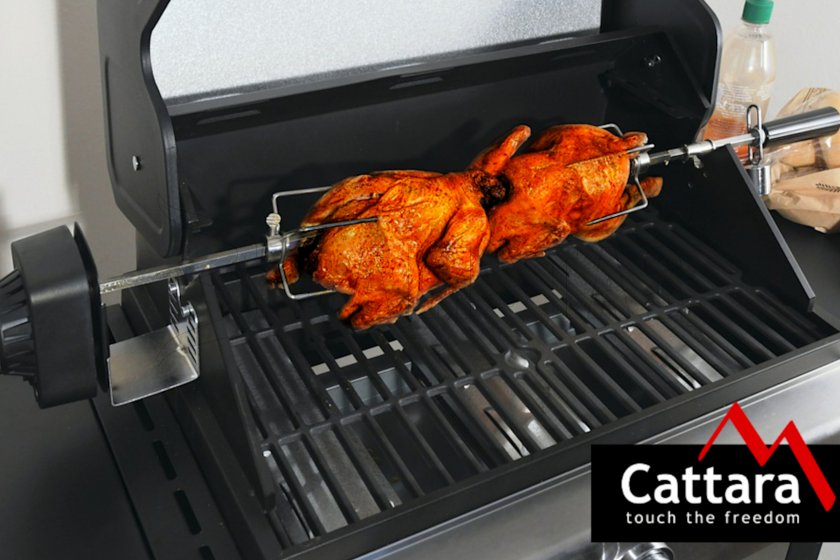 Brochette de gril Cattara UNI 84/94cm 230V