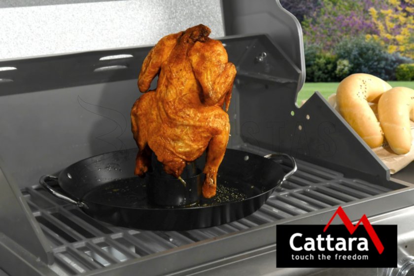 Poêle avec support pour poulet Cattara