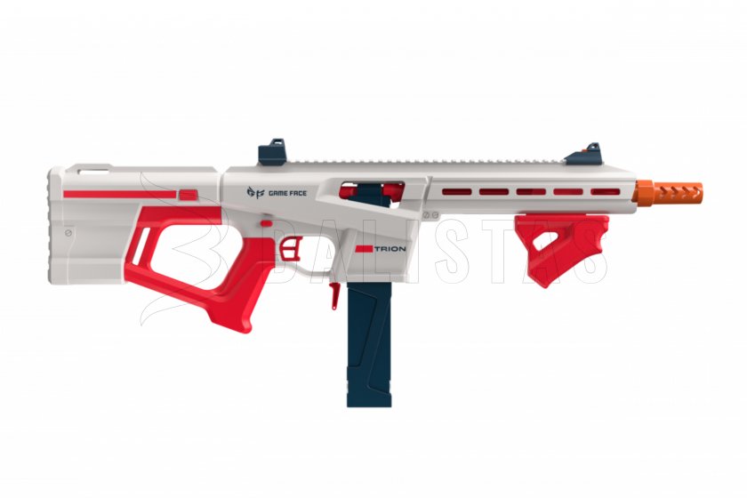 Fusil blaster Game Face Trion à projectiles en mousse rouge