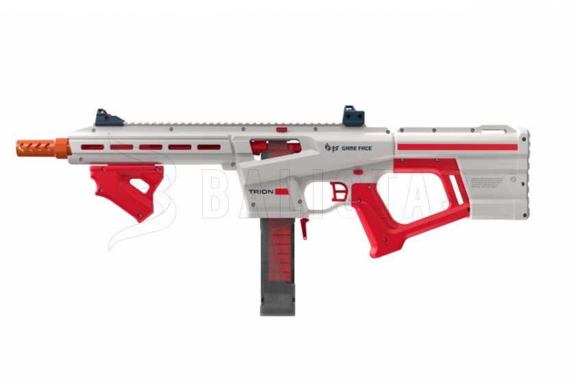 Fusil blaster Game Face Trion à projectiles en mousse rouge