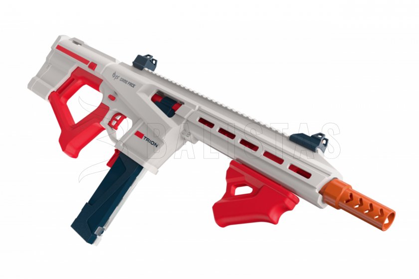 Fusil blaster Game Face Trion à projectiles en mousse rouge