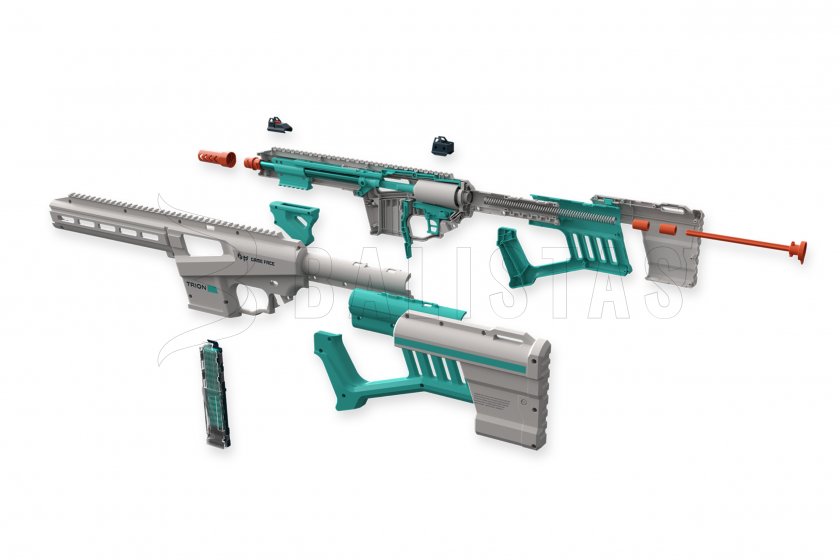 Fusil blaster Game Face Trion à projectiles en mousse bleu