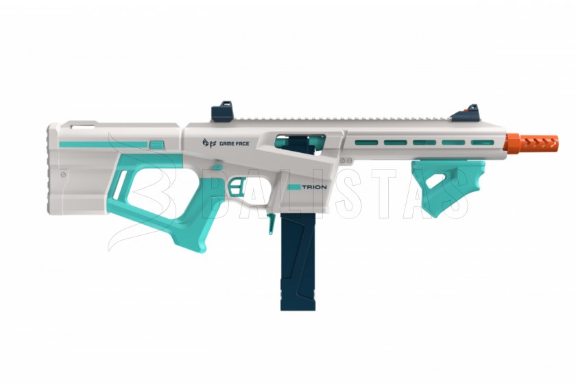 Fusil blaster Game Face Trion à projectiles en mousse bleu