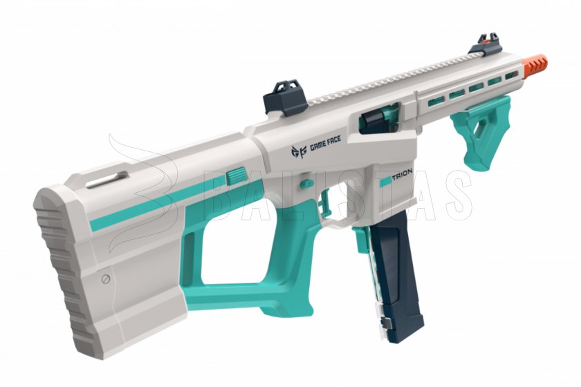 Fusil blaster Game Face Trion à projectiles en mousse bleu