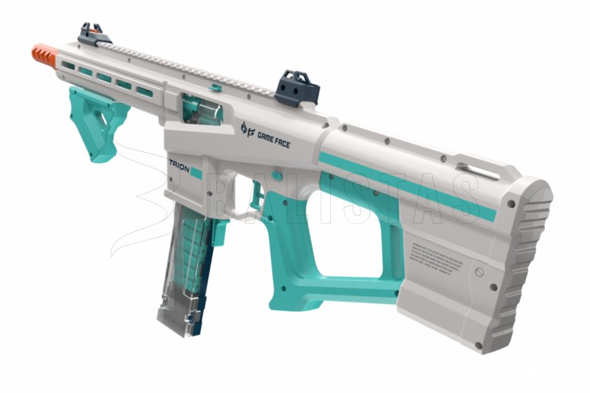 Fusil blaster Game Face Trion à projectiles en mousse bleu
