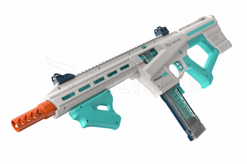 Fusil blaster Game Face Trion à projectiles en mousse bleu