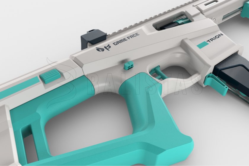 Fusil blaster Game Face Trion à projectiles en mousse bleu