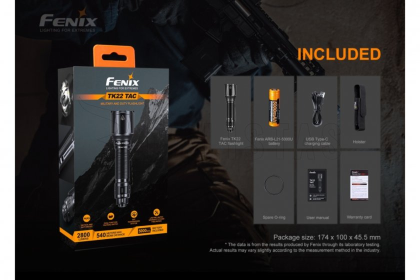 Lampe tactique Fenix TK22 TAC