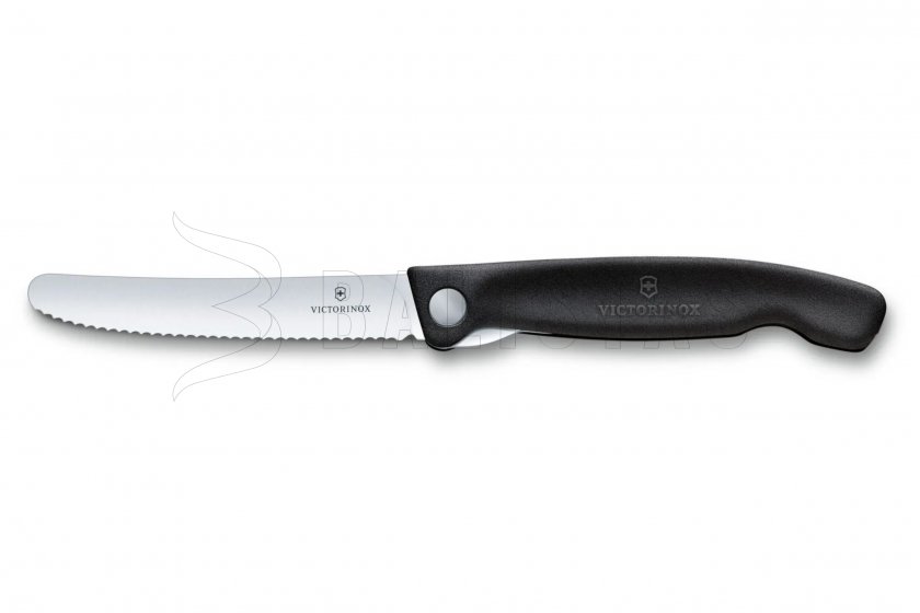 Couteau pliant à légumes Victorinox lame ondulée Noir
