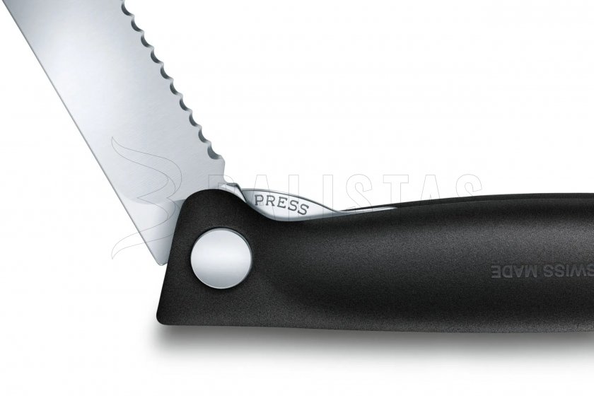 Couteau pliant à légumes Victorinox lame ondulée Noir