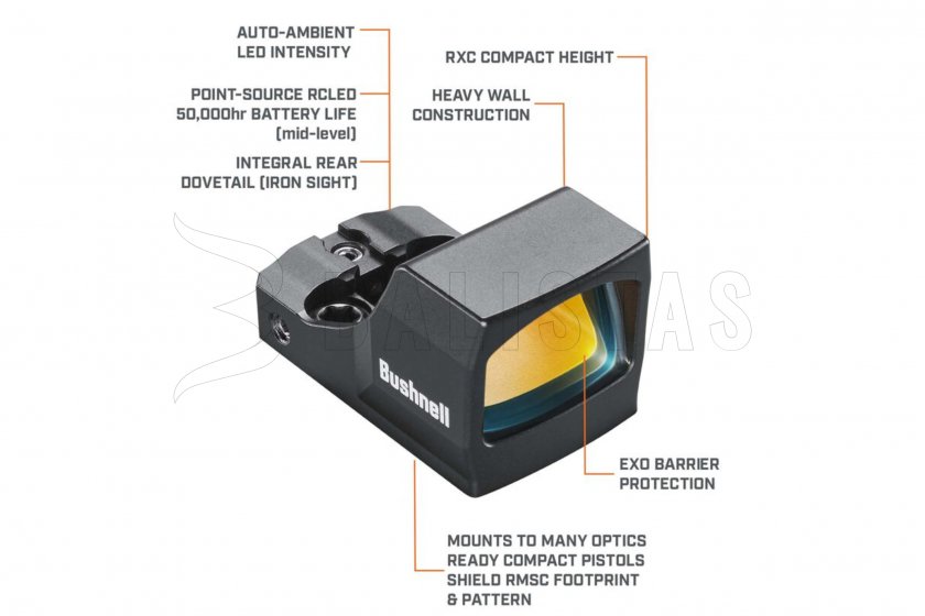 Collimateur Bushnell RXC-200 Compact 1x21 reflex noir