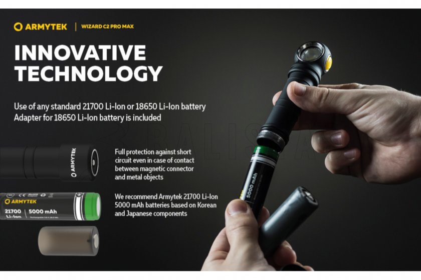 Lampe frontale Armytek Wizard C2 Pro MAX Lumière chaude