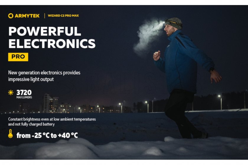 Lampe frontale Armytek Wizard C2 Pro MAX Lumière chaude
