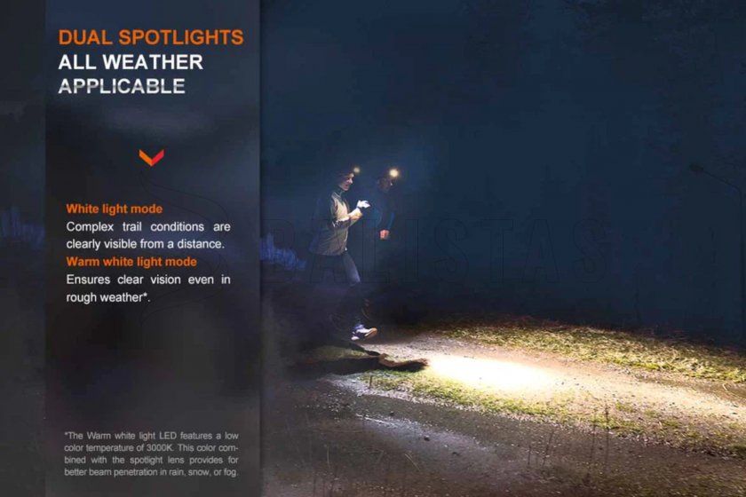 Lampe frontale rechargeable Fenix HM65R-DT noire