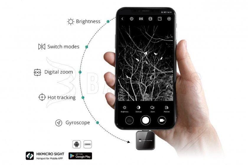 Thermische camera voor smartphone Hikmicro EXPLORER E20 Plus