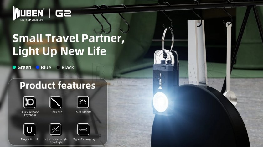 Lampe Wuben G2 verte
