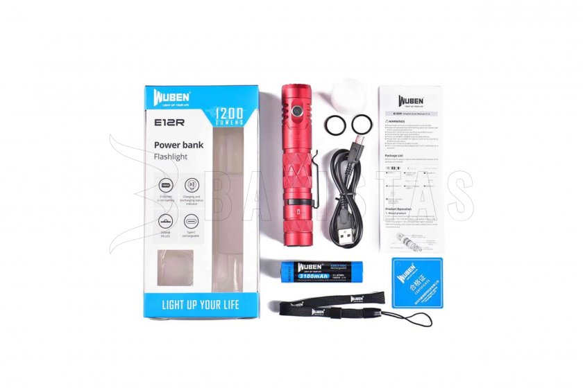 Lampe Wuben E12R rouge