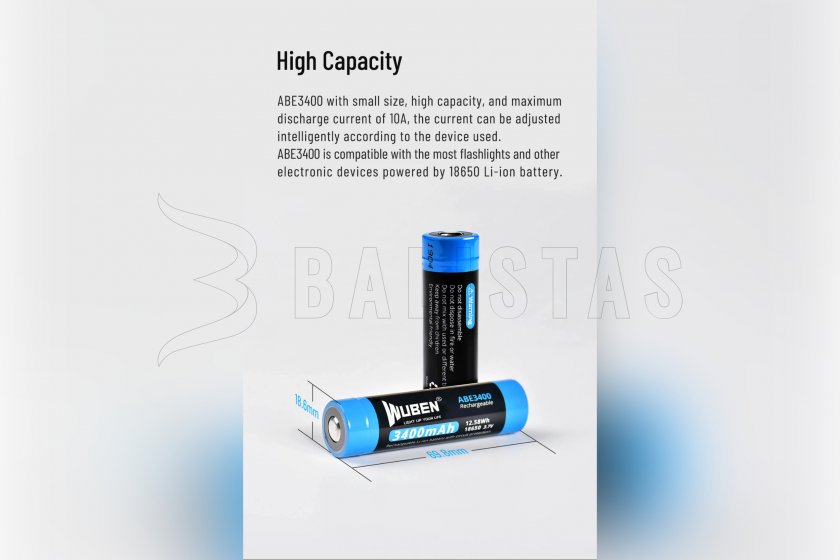 Batterie Wuben 3400B x Li-Ion 3400mAh