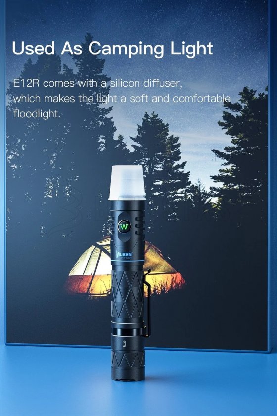 Zaklamp Wuben E12R zwart