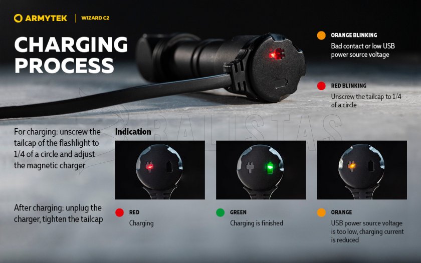 Hoofdlamp Armytek Wizard C2 Warm licht