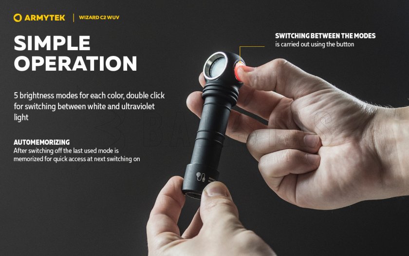 Lampe frontale Armytek Wizard C2 WUV