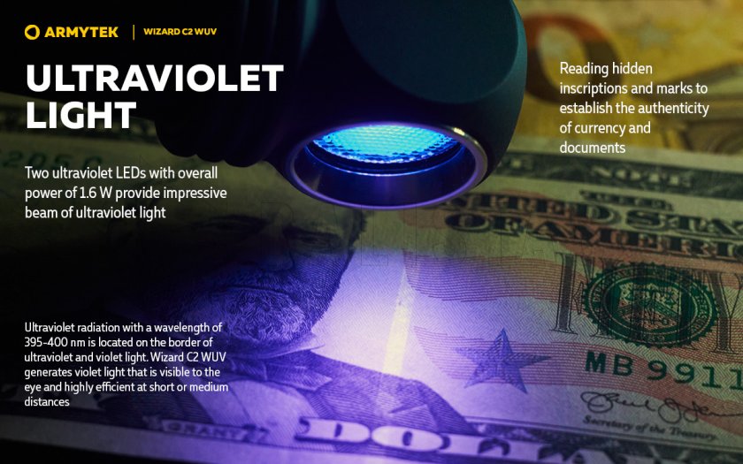 Lampe frontale Armytek Wizard C2 WUV