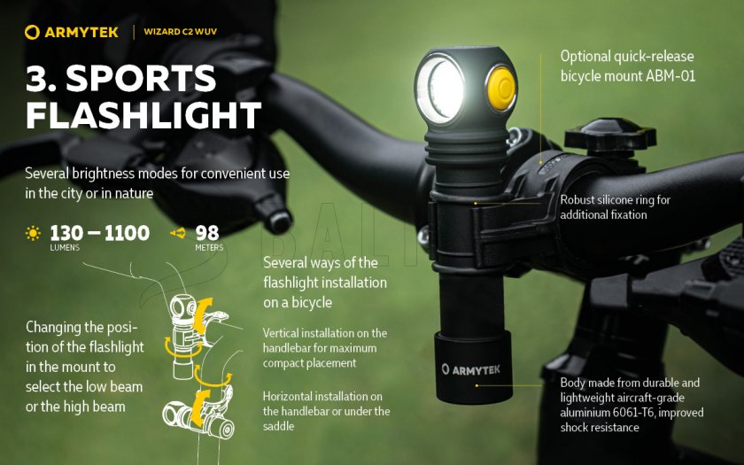 Lampe frontale Armytek Wizard C2 WUV