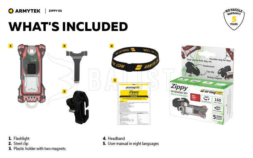 Sleutelhanger Armytek Zippy ES Red